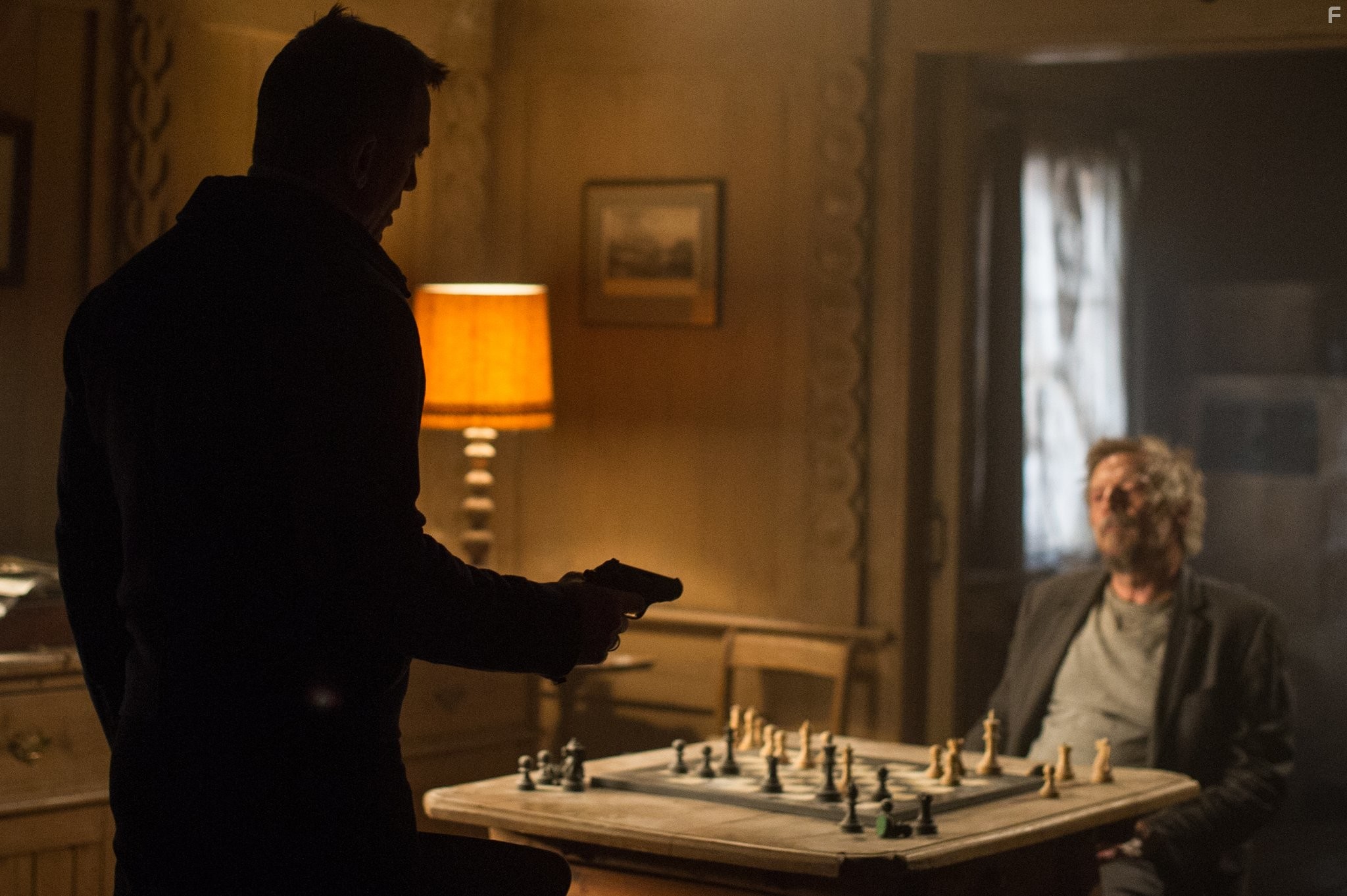 Jesper Christensen and Daniel Craig in 007: Спектр (2015)