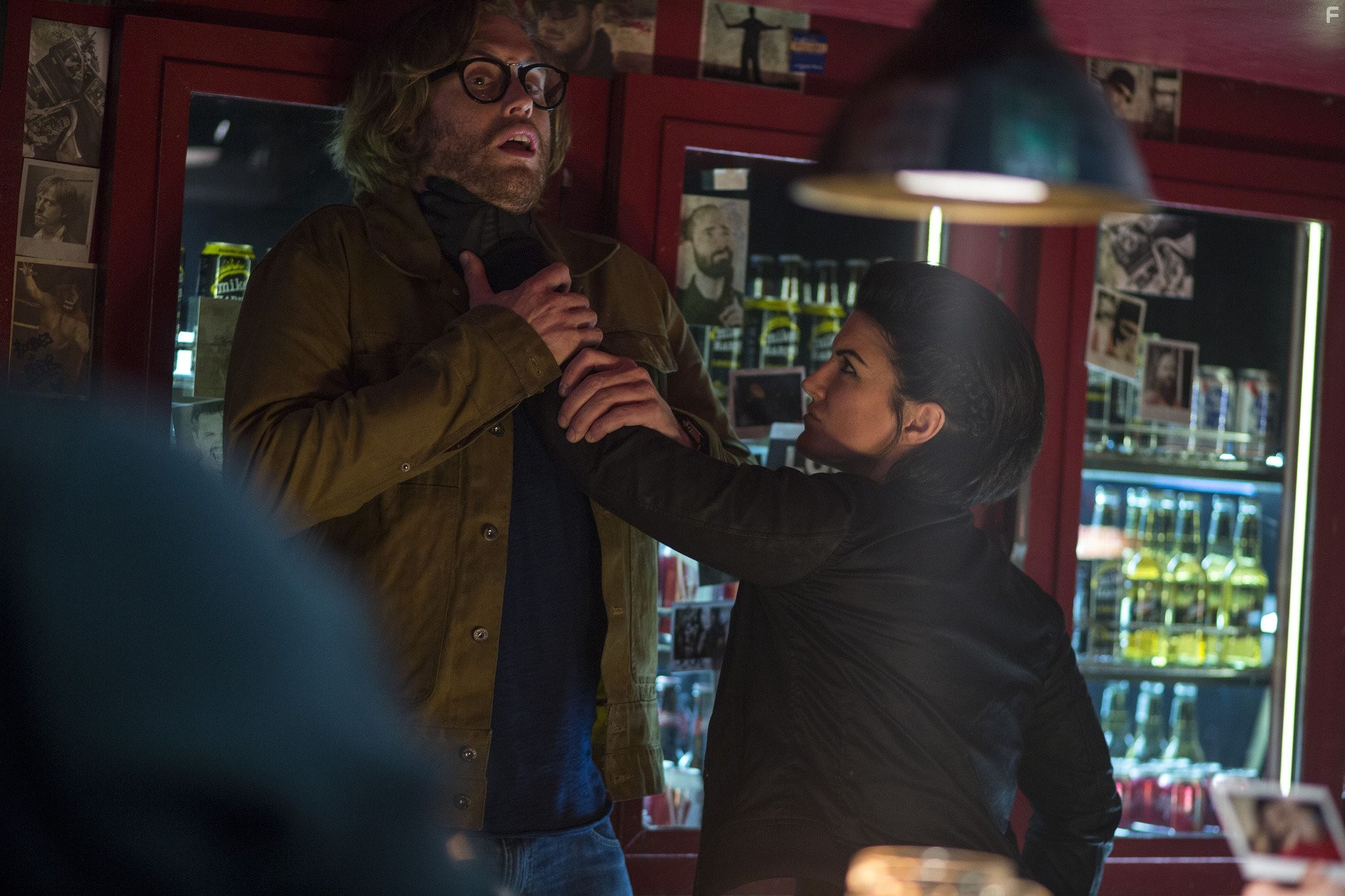 Gina Carano and T.J. Miller in Дэдпул (2016)