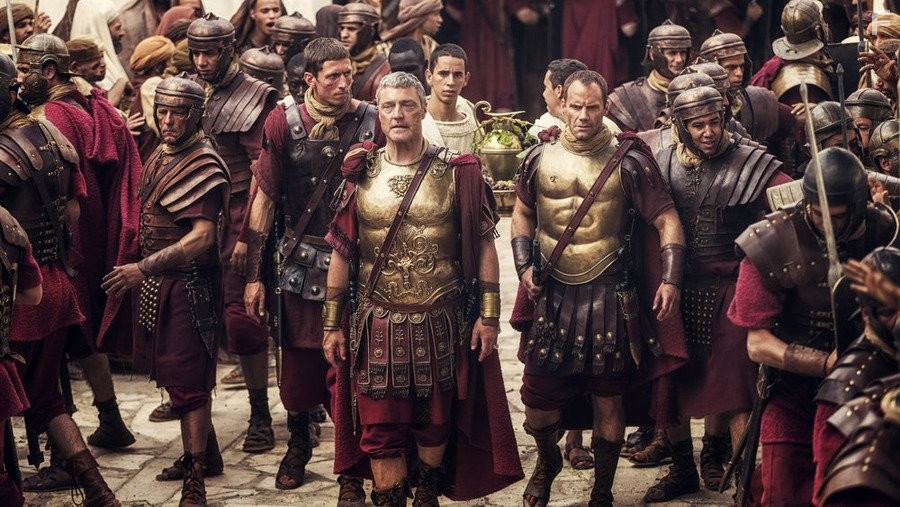 Vincent Regan, Will Thorp, and Morgan Watkins in Наша эра. Продолжение Библии (2015)