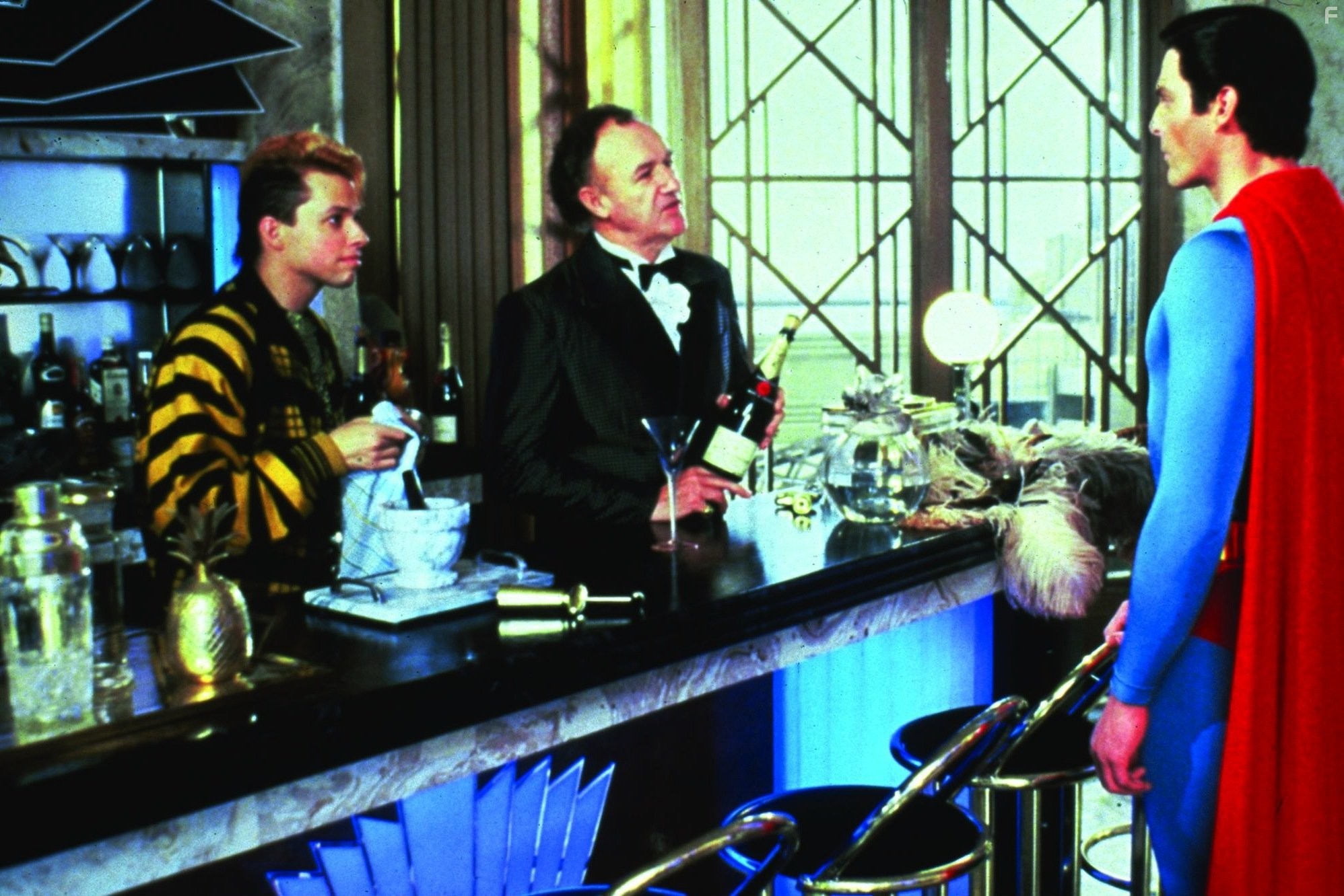 Gene Hackman, Jon Cryer, and Christopher Reeve in Супермен 4: В поисках мира (1987)