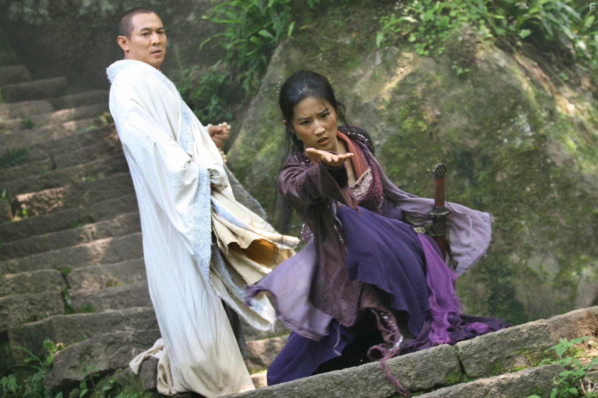 Jet Li and Yifei Liu in Запретное царство (2008)