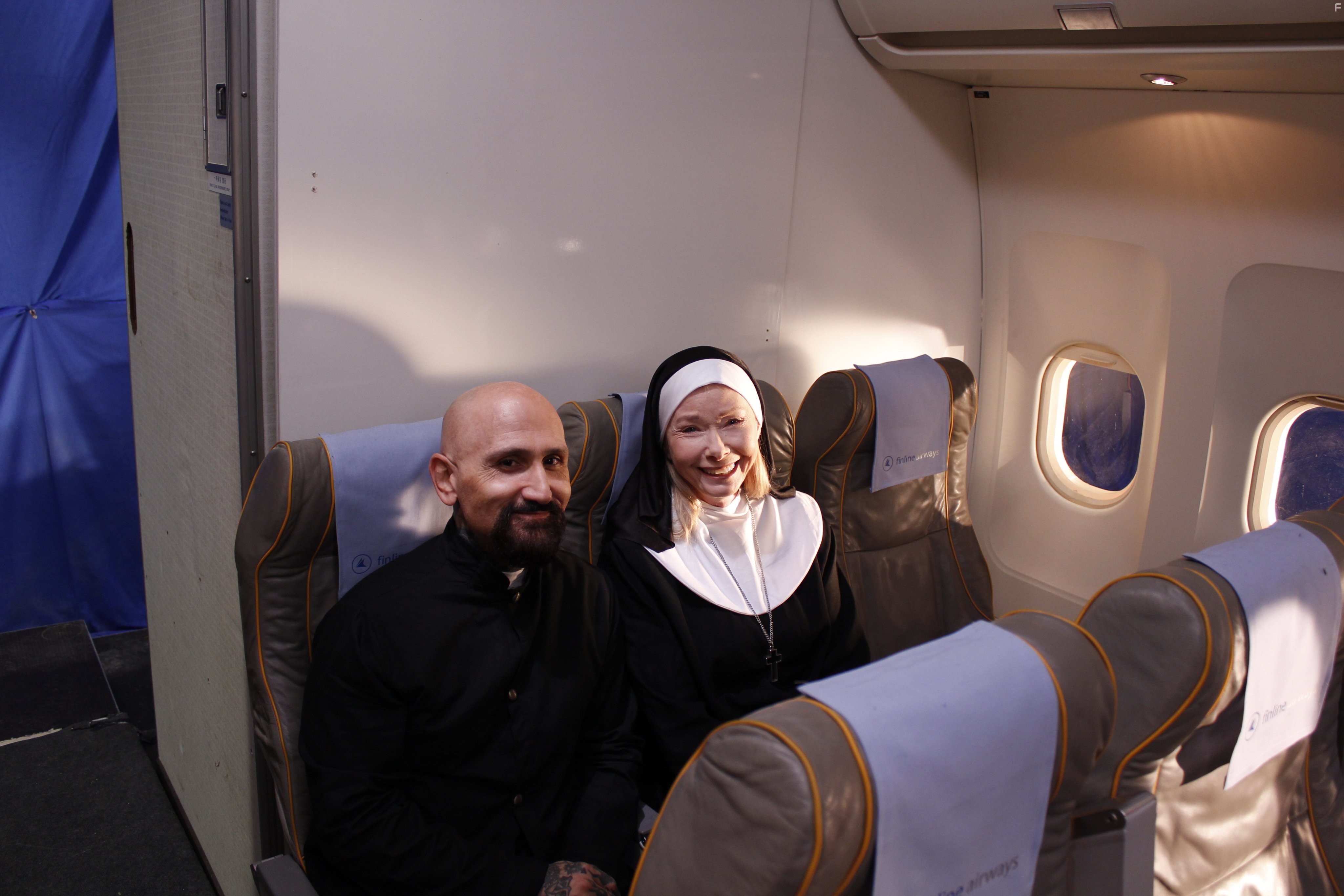 Robert LaSardo and Lynn Lowry in Sky Sharks (2017)