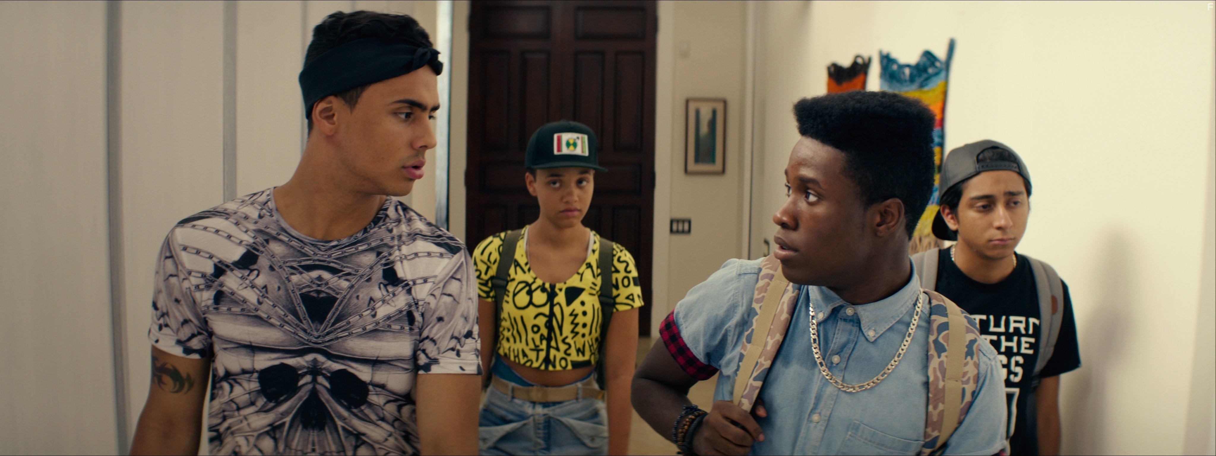 Tony Revolori, Quincy Brown, Kiersey Clemons, and Shameik Moore in Наркотик (2015)