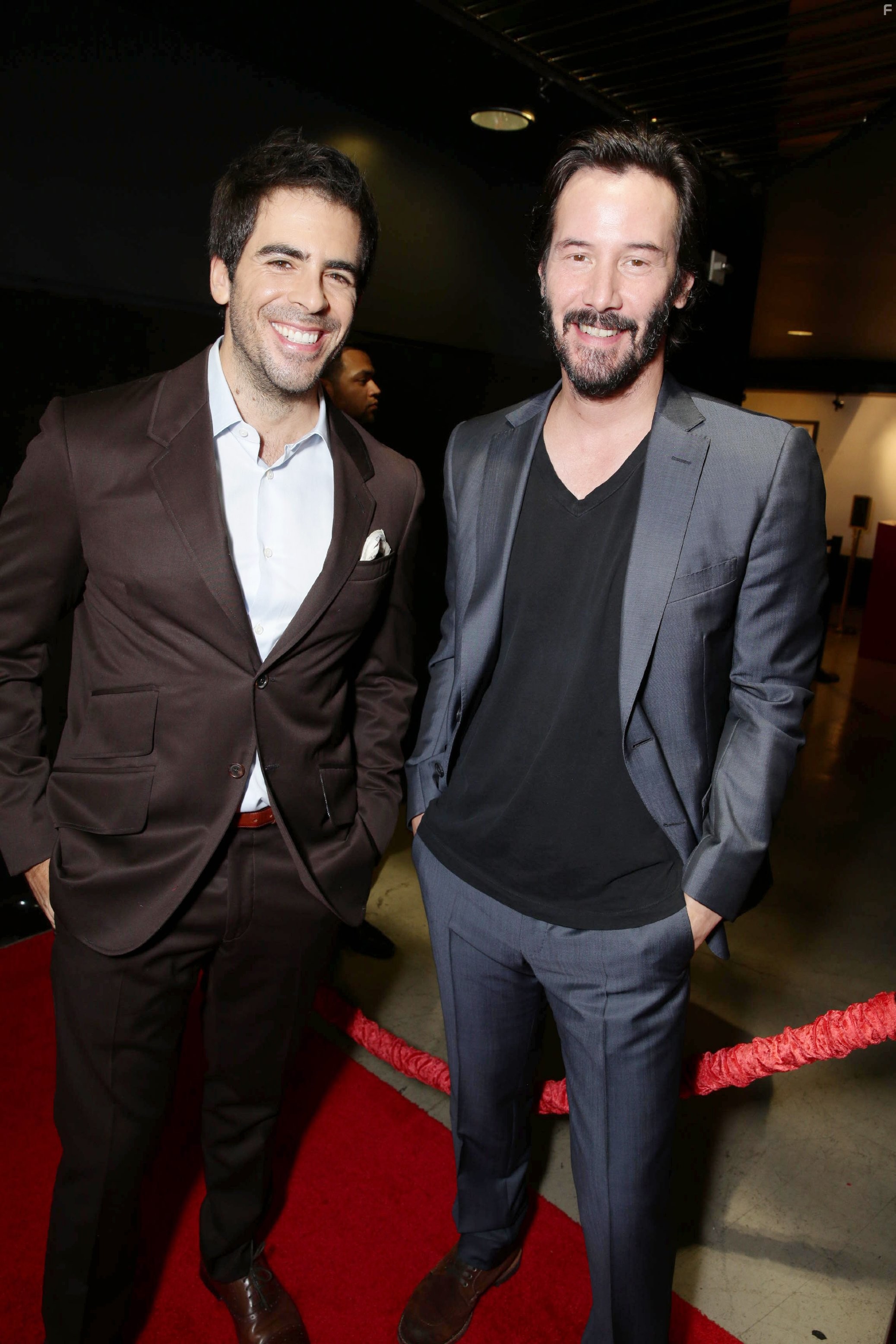 Keanu Reeves and Eli Roth in Кто там (2015)