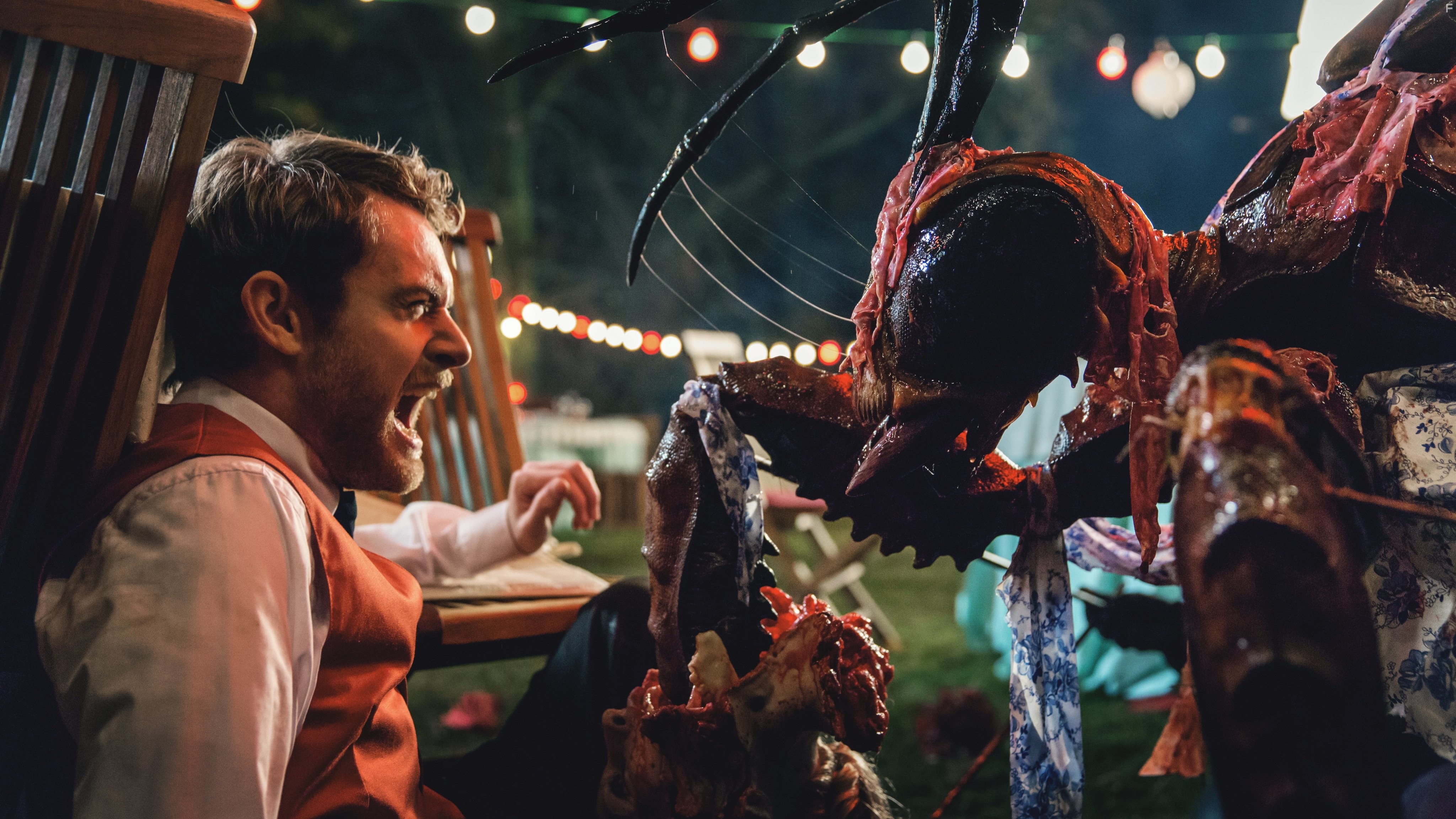 Paul (Matt O`Leary) is attacked by a giant mutant wasp