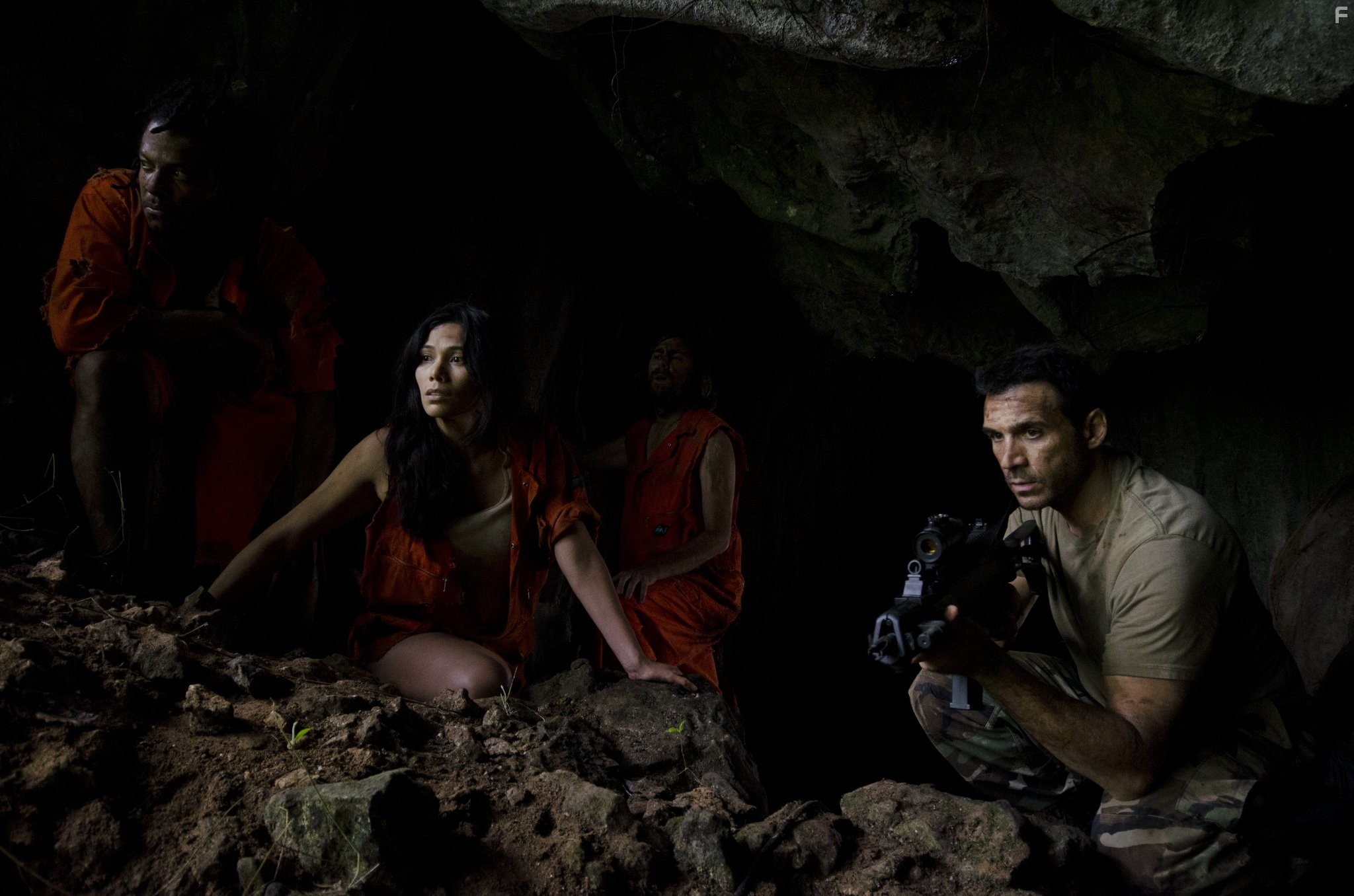 Adrian Paul and Michelle Jones in AE: Apocalypse Earth (2013)