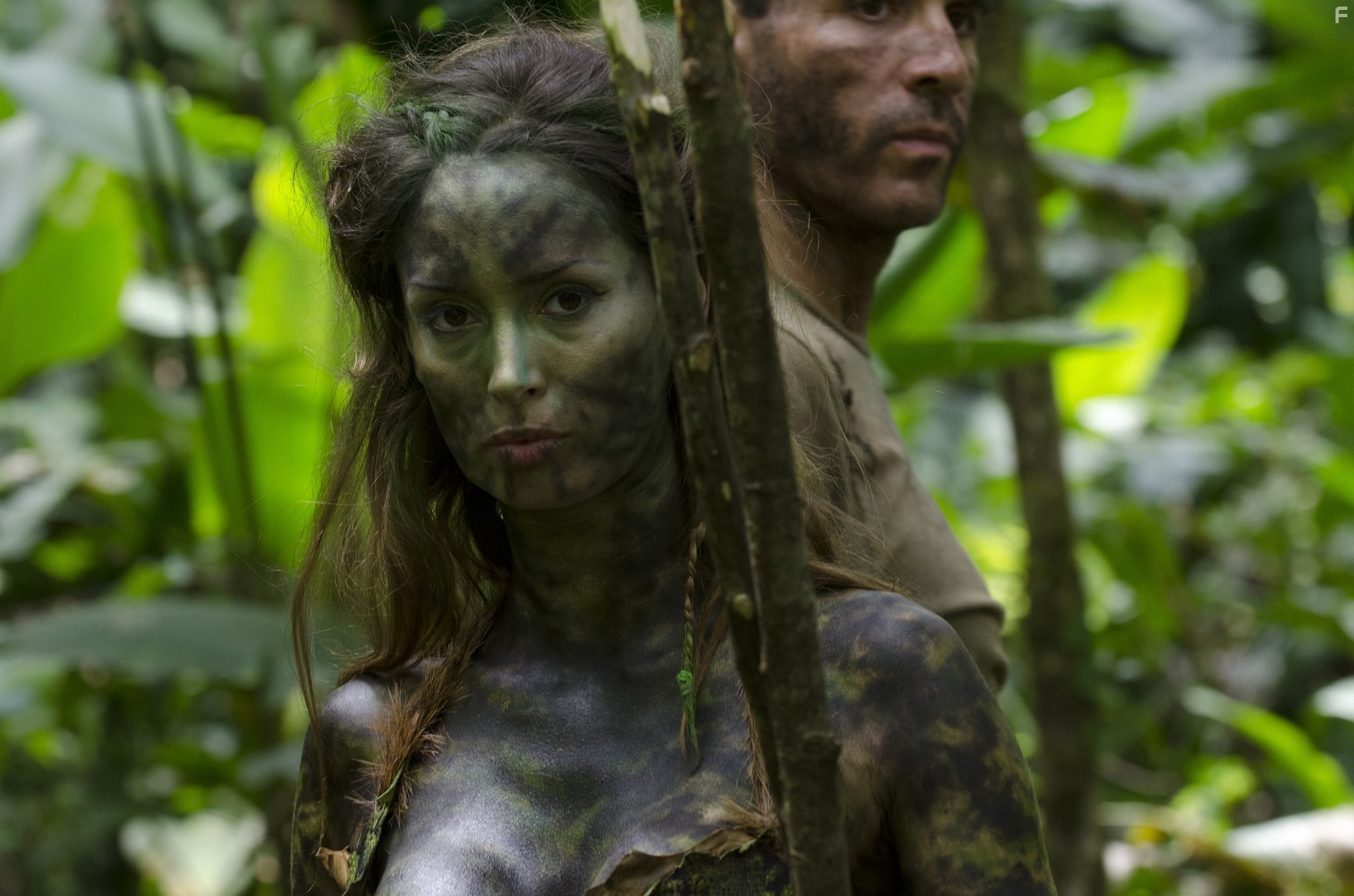 Adrian Paul and Bali Rodriguez in AE: Apocalypse Earth (2013)