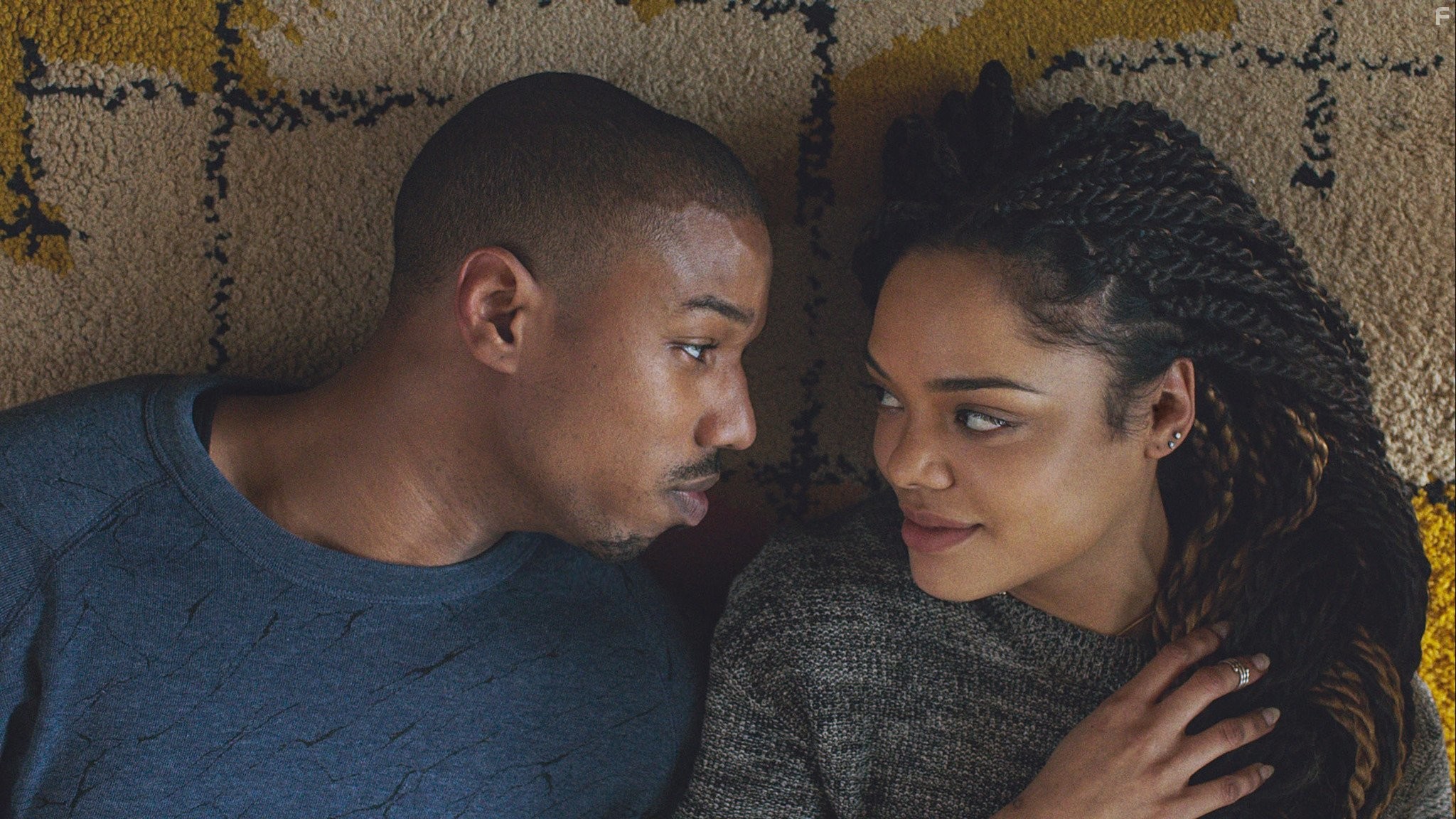 Michael B. Jordan and Tessa Thompson in Крид: Наследие Рокки (2015)